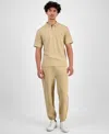 Hugo Boss Hugo By  Men's Dubilo Short Sleeve Quarter-zip Polo Shirt In Green