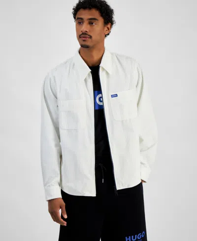 Hugo Boss Hugo By  Men's Eblo Zip Front Corduroy Jacket In White