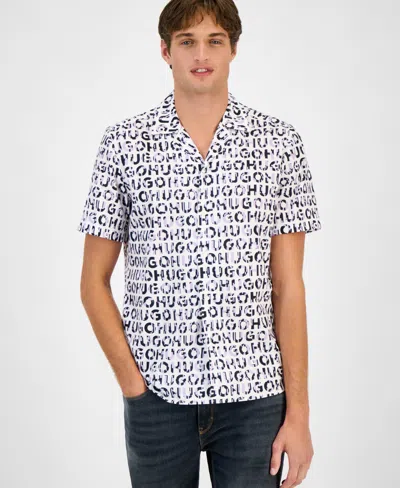 Hugo Boss Hugo By  Men's Ellino Logo Shirt In Purple