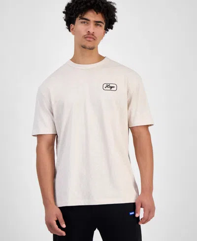 Hugo Boss Hugo By  Men's Embroidered Hugo Chain Stitch T-shirt In White