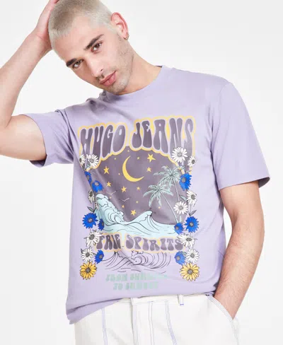 Hugo Boss Hugo By  Men's Free Spirits Graphic T-shirt In Open Prple