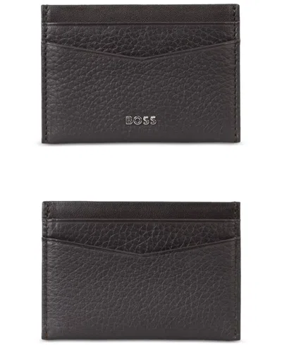 Hugo Boss Hugo By  Men's Leather Logo Wallet In Brown