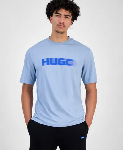 Hugo Boss Hugo By  Men's Logo T-shirt In Blue