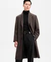 Hugo Boss Hugo By  Men's Modern-fit Herringbone Overcoat In Brown