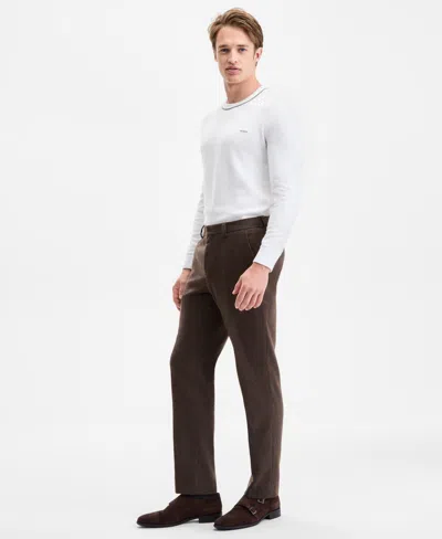 Hugo Boss Hugo By  Men's Modern-fit Herringbone Suit Pants In Brown