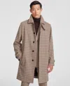 Hugo Boss Men's Boss X Russell Athletic Dejam Houndstooth Coat | Size 48 | 50464120262 Color Multiplecolors In Dark Brown