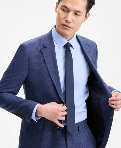 HUGO BOSS HUGO BY HUGO BOSS MEN'S MODERN-FIT PLAID SUIT JACKET