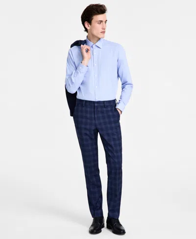 Hugo Boss Hugo By  Men's Modern-fit Plaid Suit Pants In Navy Plaid