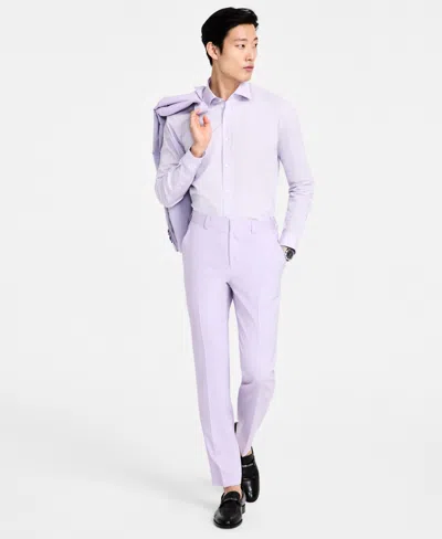 Hugo Boss Hugo By  Men's Modern-fit Wool Blend Suit Pants In Purple