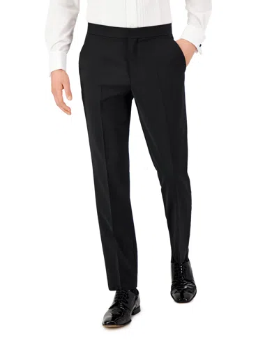 Hugo Boss Hugo By  Men's Modern-fit Wool Blend Super Flex Stretch Tuxedo Pant In Black