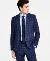 Hugo Boss Hugo By  Men's Modern-fit Wool Plaid Suit Jacket In Navy Plaid