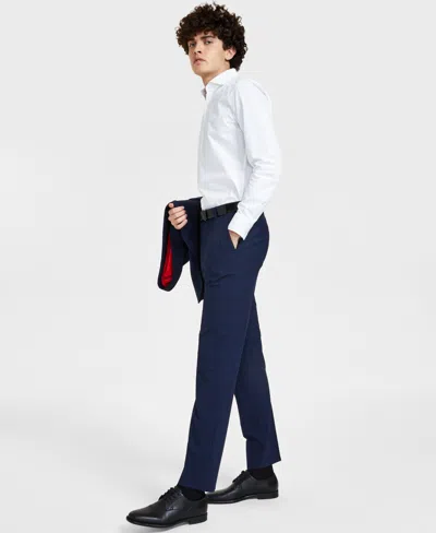 Hugo Boss Hugo By  Men's Modern-fit Wool Suit Pants In Blue Plaid