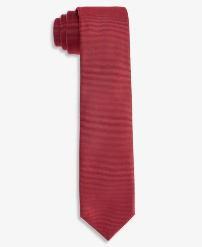 Hugo Boss Hugo By  Men's Neat Skinny Silk Blend Tie In Deep Red