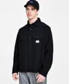 Hugo Boss Hugo By  Men's Oversized-fit Shirt Jacket In Black