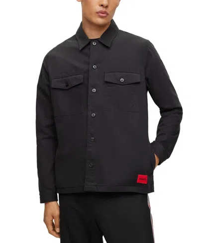 HUGO BOSS HUGO BY HUGO BOSS MEN'S OVERSIZED-FIT SHIRT JACKET