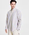 Hugo Boss Hugo By  Men's Oversized-fit Stripe Shirt In Blue