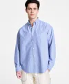 Hugo Boss Hugo By  Men's Oversized-fit Stripe Shirt In Open Blue