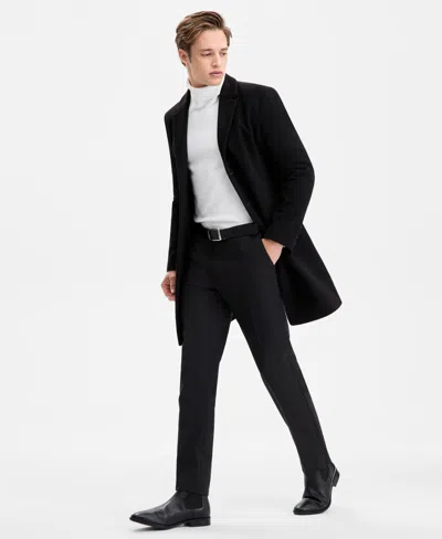 Hugo Boss Hugo By  Men's Regular-fit Cashmere Overcoat In Black