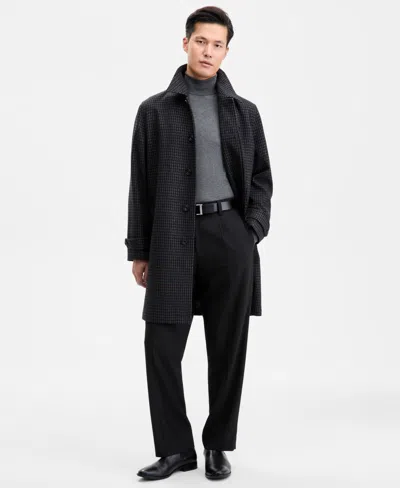 Hugo Boss Hugo By  Men's Regular-fit Houndstooth Overcoat In Animal Print