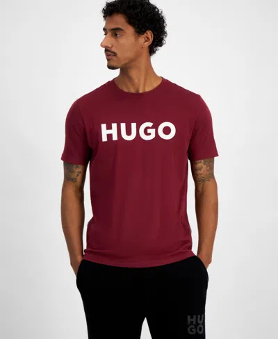 Hugo Boss Hugo Dulivio Crew Neck T Shirt Burgundy