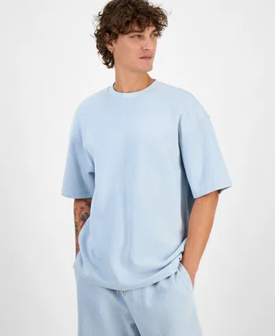 Hugo Boss Hugo By  Men's Relaxed-fit Crewneck Shirt In Blue