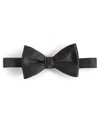 Hugo Boss Hugo By  Men's Ribbed Silk Pre-tied Bow Tie In Black