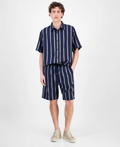 HUGO BOSS HUGO BY HUGO BOSS MEN'S RONAN STRIPE SHORTS