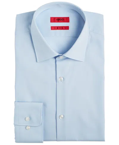 Hugo Boss Hugo By  Men's Slim Fit Solid Cotton Dress Shirt In Light Blue