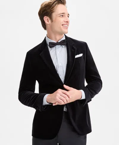 Hugo Boss Hugo By  Men's Slim-fit Solid Velvet Sport Coat In Black