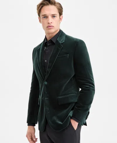 Hugo Boss Hugo By  Men's Slim-fit Solid Velvet Sport Coat In Green
