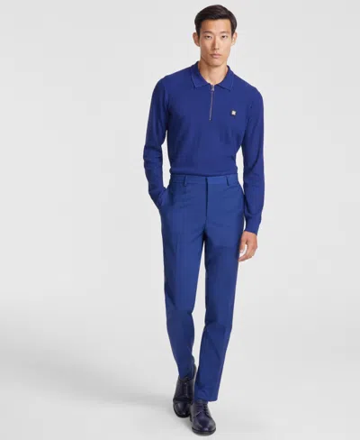 Hugo Boss Hugo By  Men's Slim-fit Superflex Stretch Solid Suit Pants In Open Blue