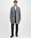Hugo Boss Hugo By  Men's Slim-fit Wool-cashmere Overcoat In Gray