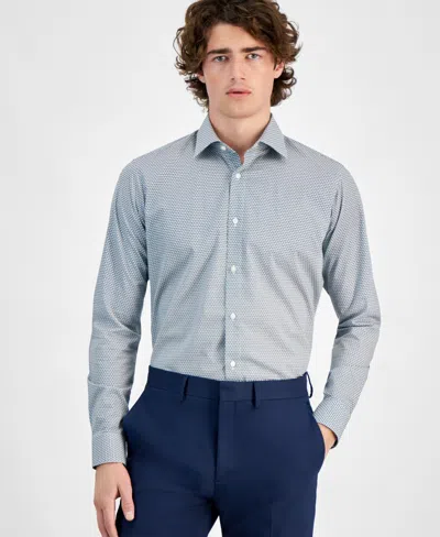 Hugo Boss Hugo By  Men's Valerio Poplin Modern-fit Dress Shirt In Dark Blue