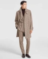 Hugo Boss Men's Boss X Russell Athletic Dejam Houndstooth Coat | Size 48 | 50464120262 Color Multiplecolors In Dark Brown