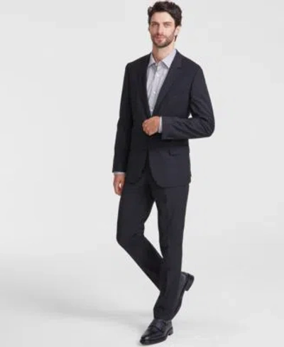Hugo Boss Hugo By  Mens Slim Fit Superflex Stretch Solid Suit Separates In Black