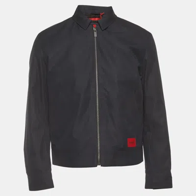 Pre-owned Hugo Boss Hugo By  Navy Blue Logo Detail Gabardine Barry Trucker Jacket S