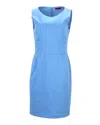Hugo Boss Hugo By  Sleeveless Dress In Blue Cotton In Blue