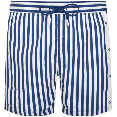 Hugo Boss Hugo Coasta Striped Swim Shorts Open Blue