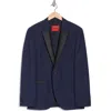 Hugo Boss Hugo Colorblock Peak Lapel Stretch Wool Blend Sport Coat In Navy