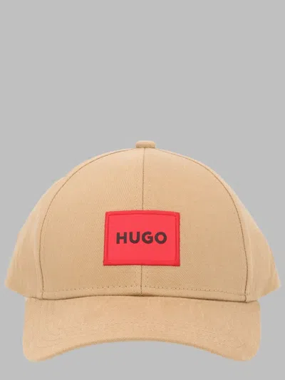 Hugo Boss Hugo Cotton Baseball Cap With Front Logo Patch In Brown