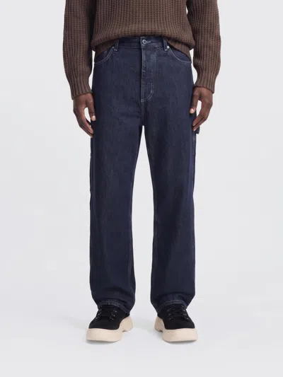 Hugo Boss Hugo Cotton Denim Wide Leg Jeans In Animal Print