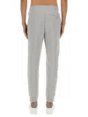 Hugo Boss Elastic Waistband Cotton Jogger Pants In Gray