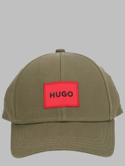 Hugo Boss Hugo Cotton Logo Patch Baseball Cap In Green