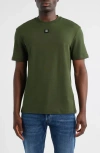 Hugo Boss Hugo Dalile Logo Badge Cotton T-shirt In Green