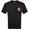 Hugo Boss Hugo Danetchorb Crew Neck T Shirt Black In Black