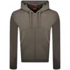 Hugo Boss Hugo Dapozip Hoodie Grey In Gray