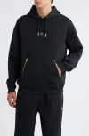 Hugo Boss Hugo Dargen Knit Pullover Hoodie In Black