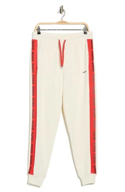 Hugo Boss Hugo Darpraccio Logo Tape Cotton Pants In Multi