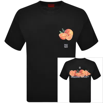 Hugo Boss Dartiee Fruit-illustration T-shirt In Black