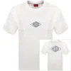 Hugo Boss Cotton-jersey T-shirt With Geometric Logo Embroidery In White